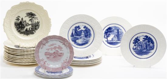 Appraisal: Sale Lot A Collection of English Transfer Decorated Plates th