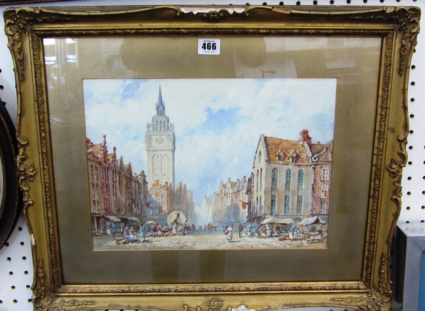 Appraisal: Pierre le Boueff fl - Continental street scene possibly Ghent