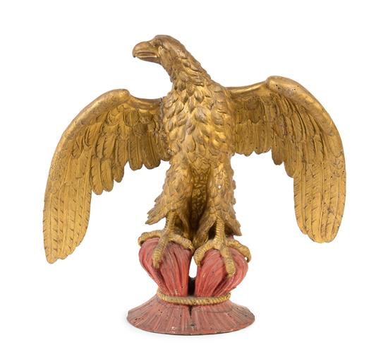 Appraisal: Sale Lot A Carved Giltwood Model of an Eagle th