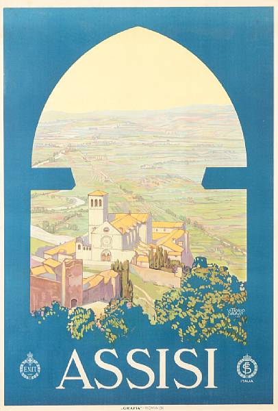 Appraisal: Property of Heller Ehrman Assisi c Lithograph in colors on