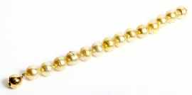 Appraisal: A to mm cultured light golden South Sea pearl bracelet