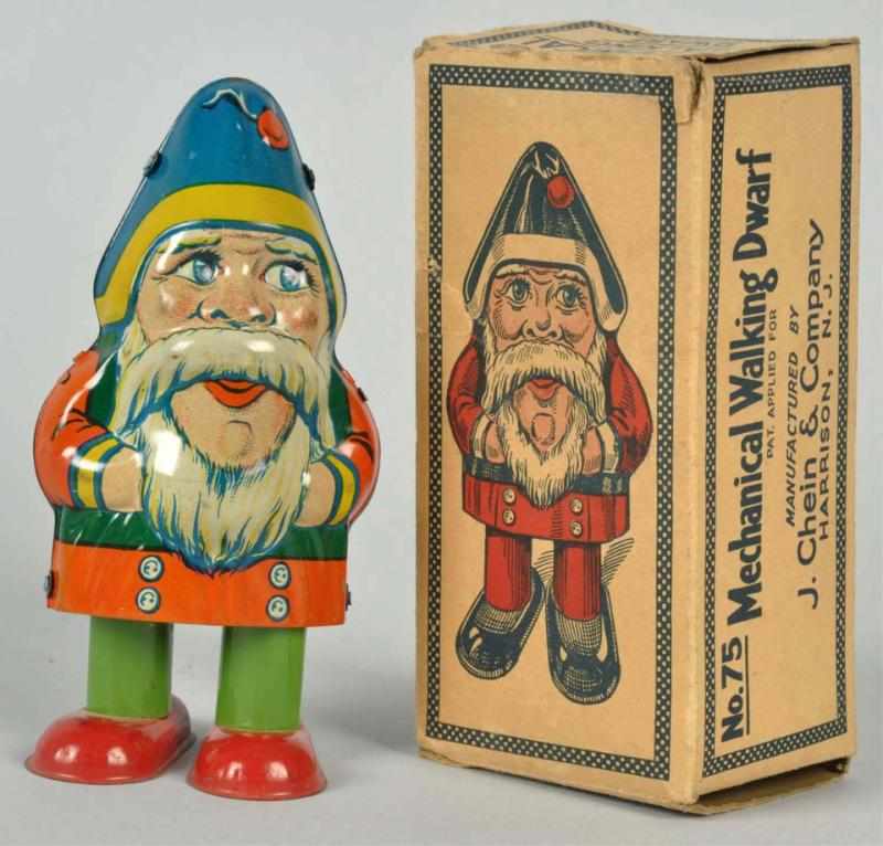 Appraisal: Tin Litho Chein Dwarf Wind-Up Toy American Working Figure looks