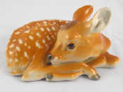 Appraisal: A Russian ceramic model of a fawn red factory stamp