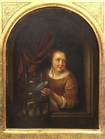 Appraisal: CIRCLE OF GERRIT DOU - - A young woman in