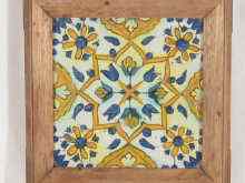 Appraisal: An Islamic tile probably th c x x cm thick