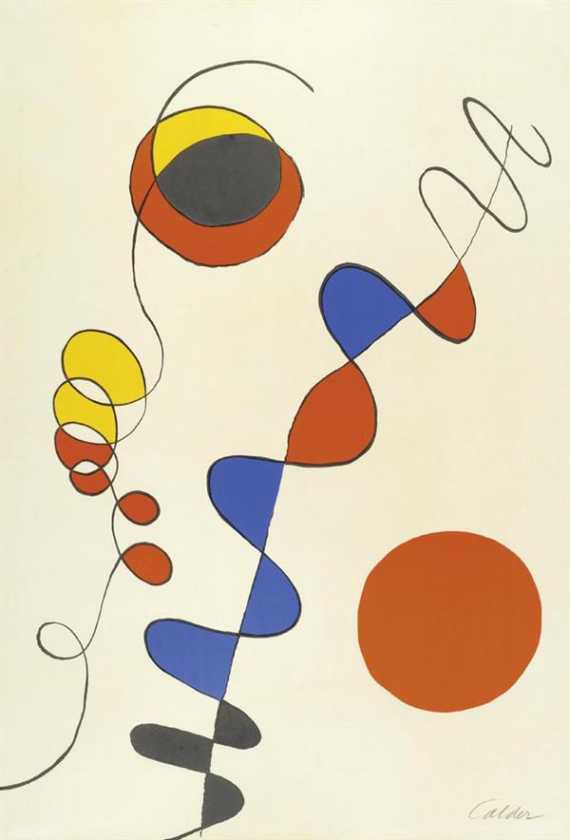 Appraisal: CALDER ALEXANDER Philadelphia - New York Composition Lithograph Signed lower