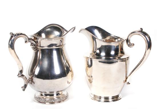 Appraisal: A Group of Two American Sterling Silver Pitchers Height of