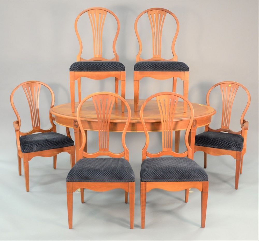 Appraisal: Harden ten piece cherry dining set to include oval table