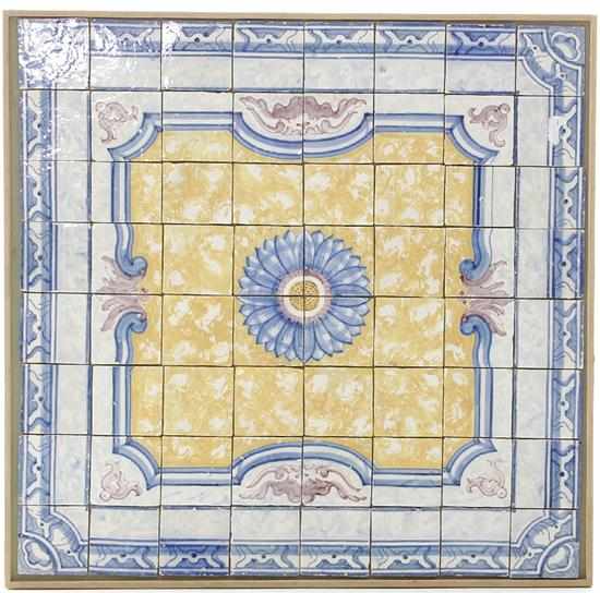 Appraisal: Continental faience tile panel th century blue and white borders