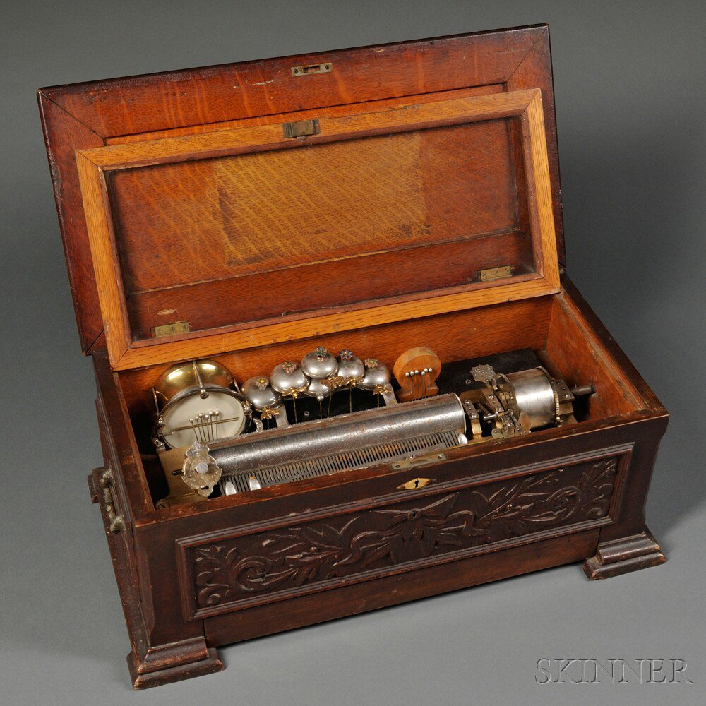 Appraisal: Mermod Freres Coin-operated Full Orchestral Musical Box Switzerland c with