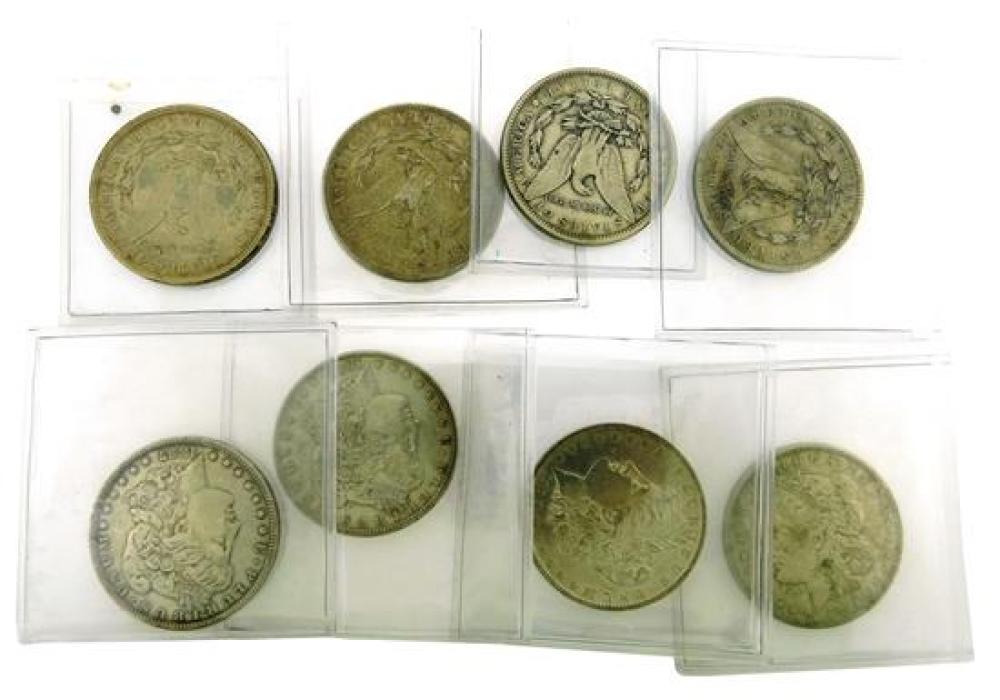 Appraisal: COINS Lot of common date Morgan dollars Dates range from