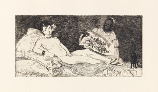 Appraisal: DOUARD MANET Olympia Etching x mm x inches wide margins