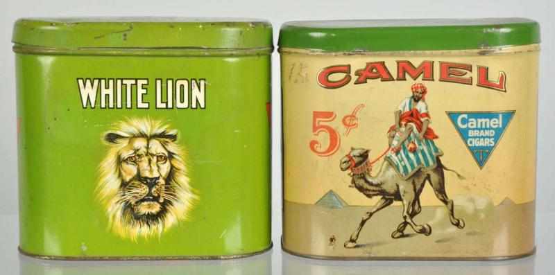 Appraisal: Lot of Cigar Tins Description Includes Camel and White Lion