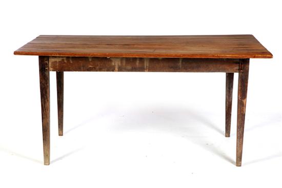 Appraisal: WORK TABLE American early-mid th century poplar Rectangular scrub top