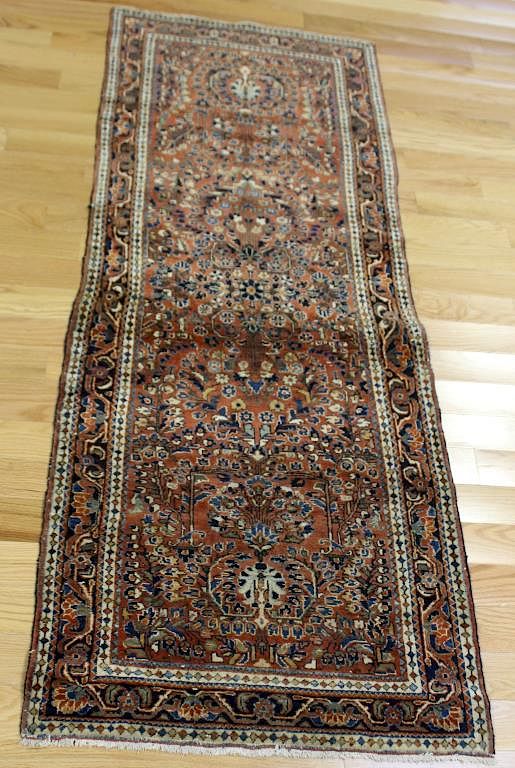 Appraisal: Antique and Finely Hand Woven Sarouk Carpet Nice fine weave