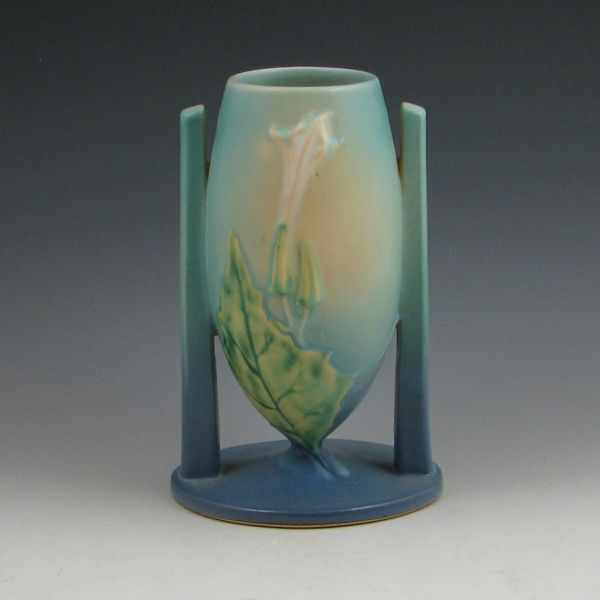 Appraisal: Roseville Thornapple vase in blue Marked Roseville - '' and