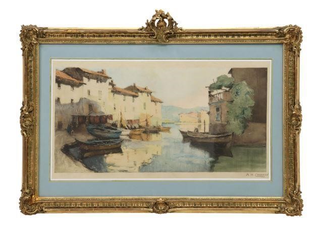 Appraisal: Framed lithograph on paper La Tartane Saint-Tropez signed lower right