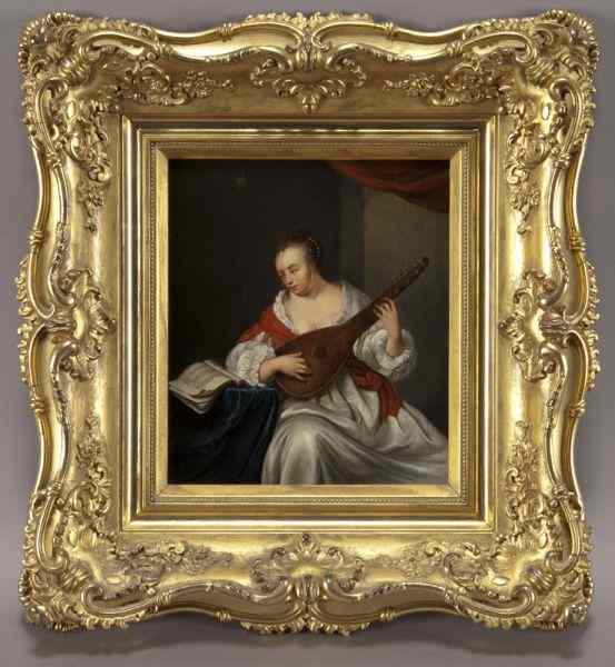 Appraisal: Dutch school oil painting on paneldepicting a lady with a