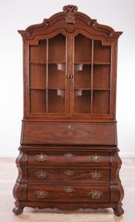 Appraisal: Henredon Secretary Bookcase of Bomb Form Henredon Four Centuries secretary