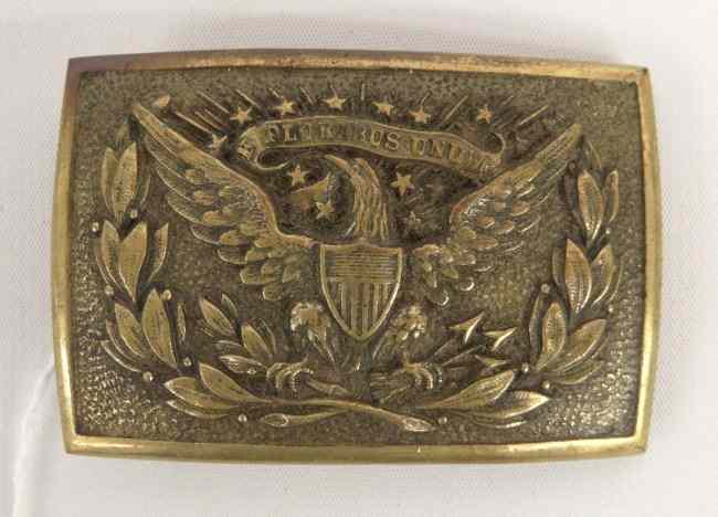 Appraisal: Cast brass belt buckle ''E Pluribus Unum''