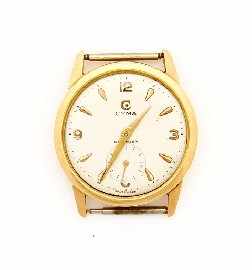 Appraisal: An ct gold gent's Cyma manual wristwatch with circular case