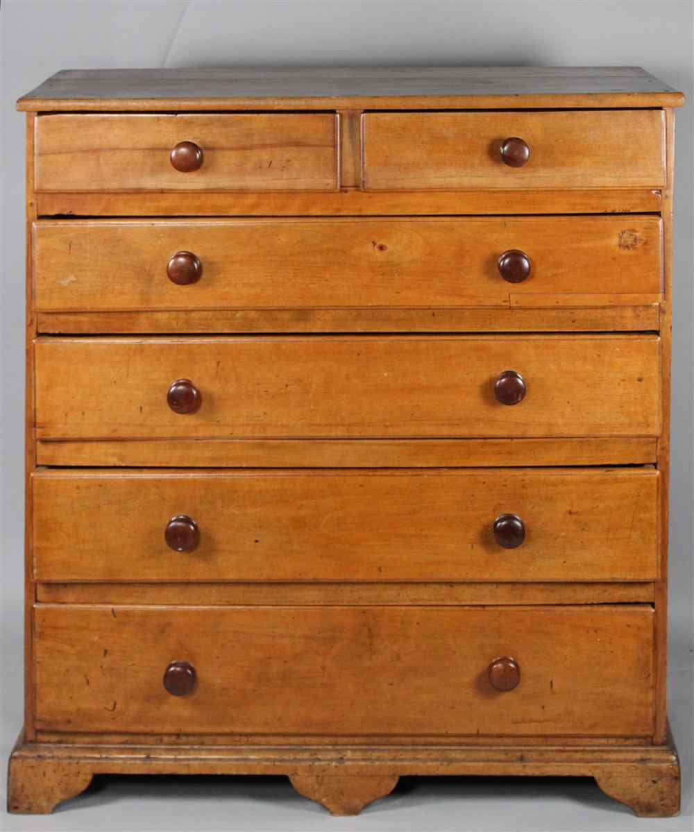 Appraisal: RARE VIRGINIA TIDEWATER AREA BIRCH TALL CHEST OF DRAWERS CIRCA