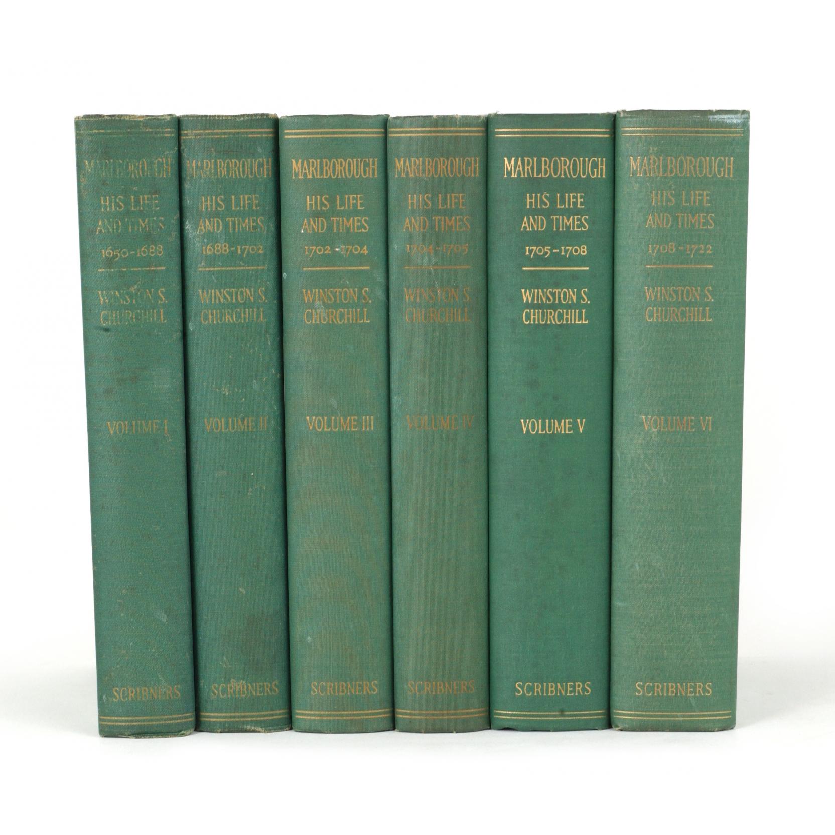 Appraisal: Winston Churchill Marlborough Book Set Inscribed to Bernard Baruch Marlborough