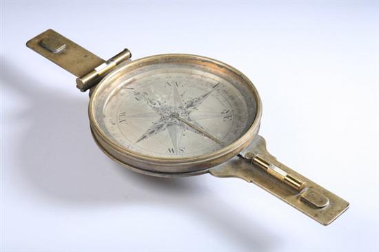 Appraisal: ENGLISH BRASS-CASED NAVIGATIONAL COMPASS late th century C Lincoln London