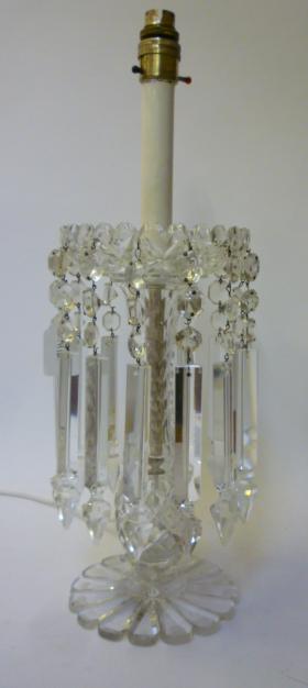 Appraisal: A MANTLE LUSTRE the lobed dished top with thirteen spire