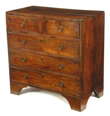 Appraisal: A th century elm chest with two short and three