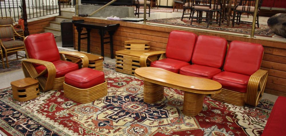 Appraisal: TEN-PIECE MID-CENTURY MODERN LIVING ROOM SET Paul Frankl Austrian -