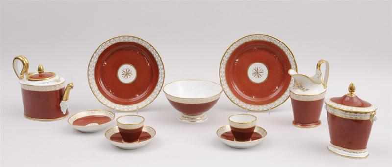 Appraisal: PARIS PORCELAIN ELEVEN-PIECE TEA SET Marked in iron red B