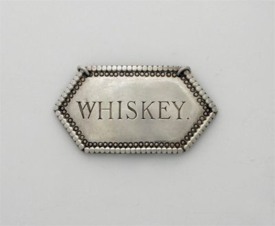 Appraisal: By H G Murphy a modern hexagonal wine label WHISKEY