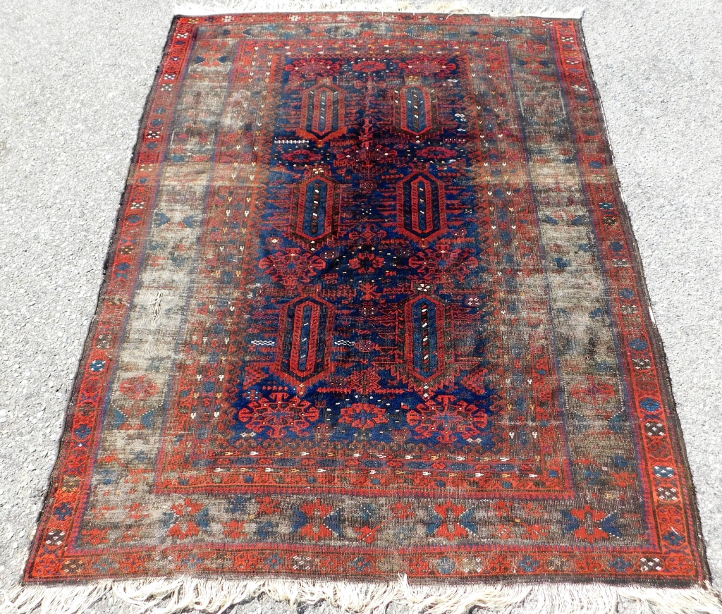 Appraisal: BALUCH MAIN ROOM SIZE RUG Middle East th CenturyRed navy