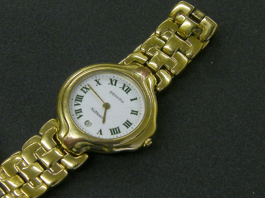 Appraisal: Zenith Viaveneto gold plated lady's bracelet watch quartz mm