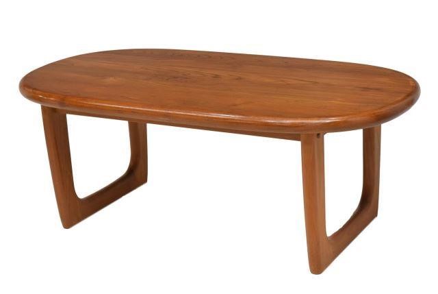 Appraisal: Danish modern solid teakwood coffee table designed by Niels Bach