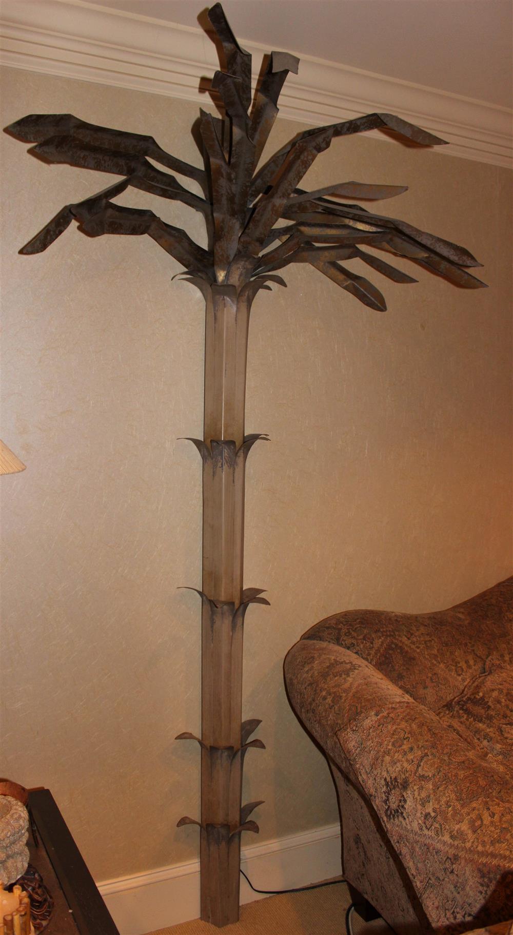 Appraisal: PAIR OF UNUSUAL NIERMANN WEEKS LARGE PALM TREE METAL WALL