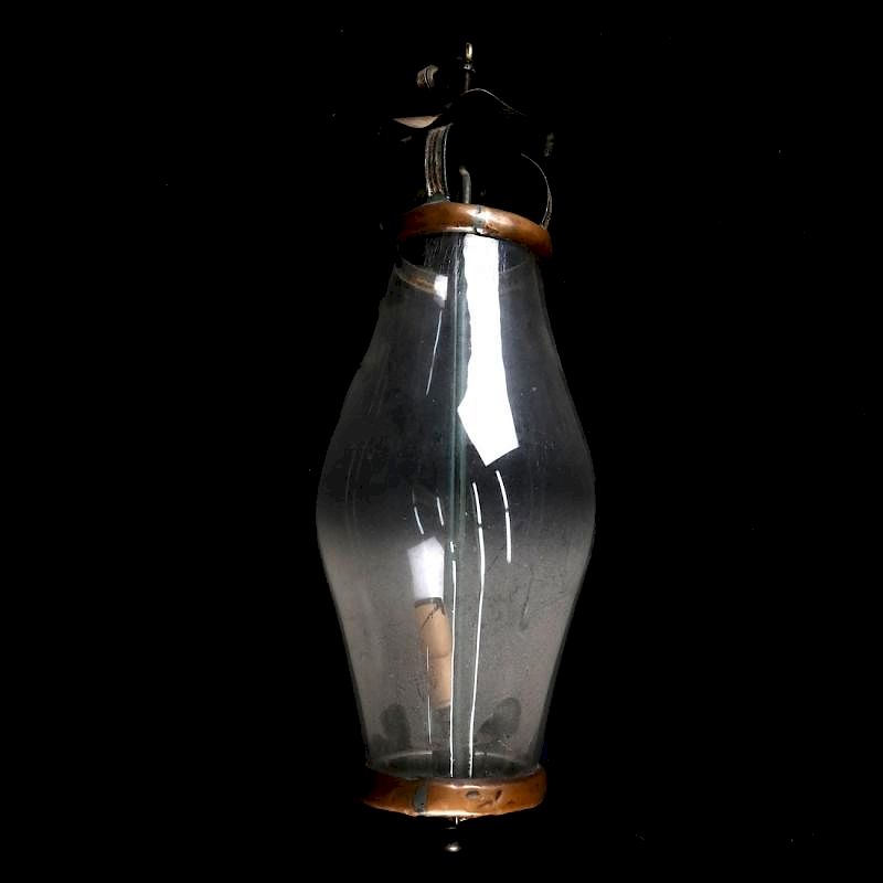 Appraisal: Copper and Glass Lantern Copper and glass lantern H Good