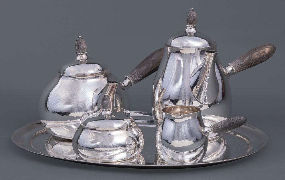 Appraisal: Georg Jensen Sterling Silver Coffee and Tea Service pattern A