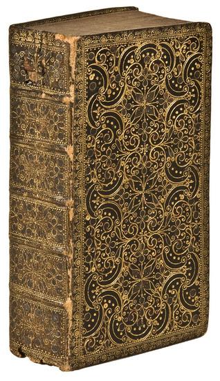 Appraisal: BINDING -- QUEEN S BINDER A Biblia Sacra Amsterdam Apud