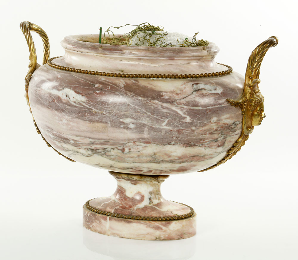 Appraisal: - Louis XVI Gilt Bronze Marble Urn Large French Louis