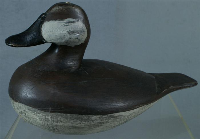 Appraisal: Carved wood duck decoy signed Coot Garton Cohansey River South