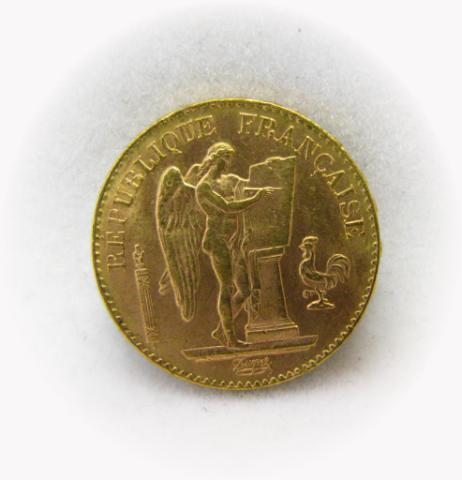 Appraisal: French Gold Franc Lucky Angel design