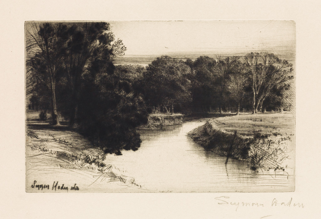 Appraisal: FRANCIS SEYMOUR HADEN A Sunset in Ireland Drypoint on cream