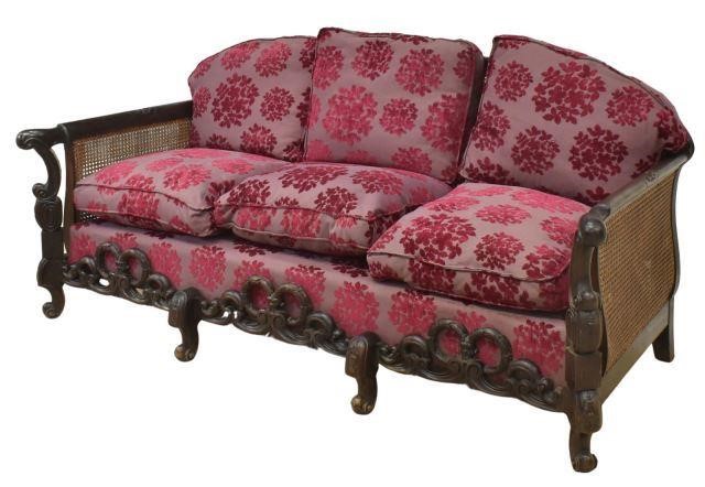 Appraisal: Spanish Baroque style low sofa th c having a carved