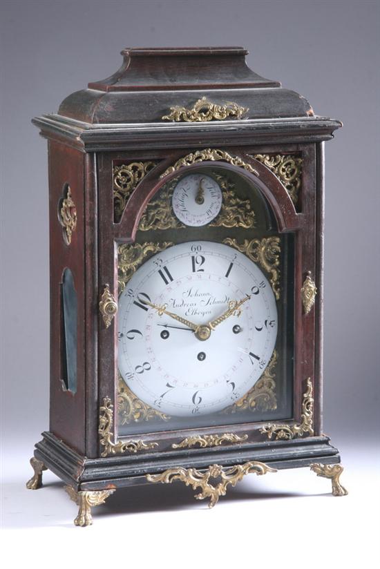 Appraisal: GERMAN WOOD AND GLASS CASED MANTLE CLOCK late th -