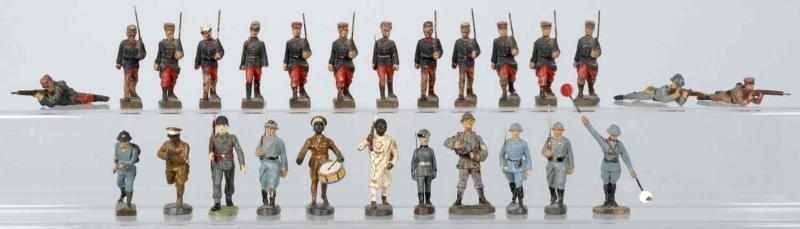 Appraisal: Lot of Lineol Elastolin Soldiers Composition Includes French and African