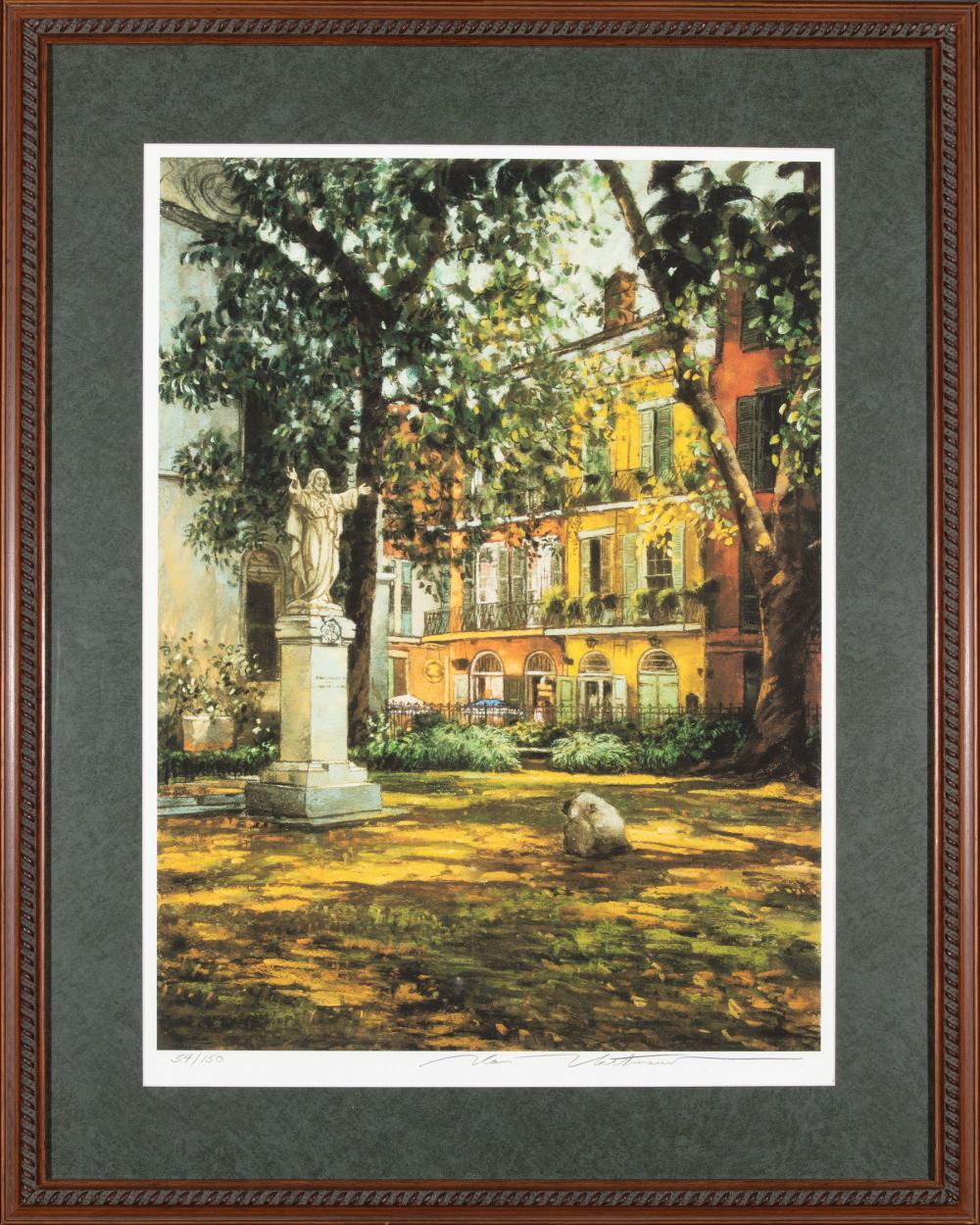 Appraisal: Alan Flattmann American Louisiana b Cathedral Garden gicl e print