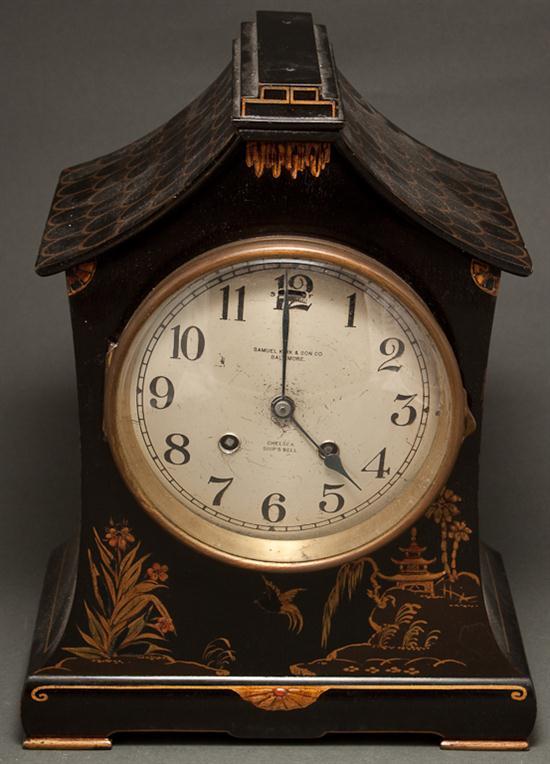 Appraisal: George II style chinoiserie bracket clock th century dial marked