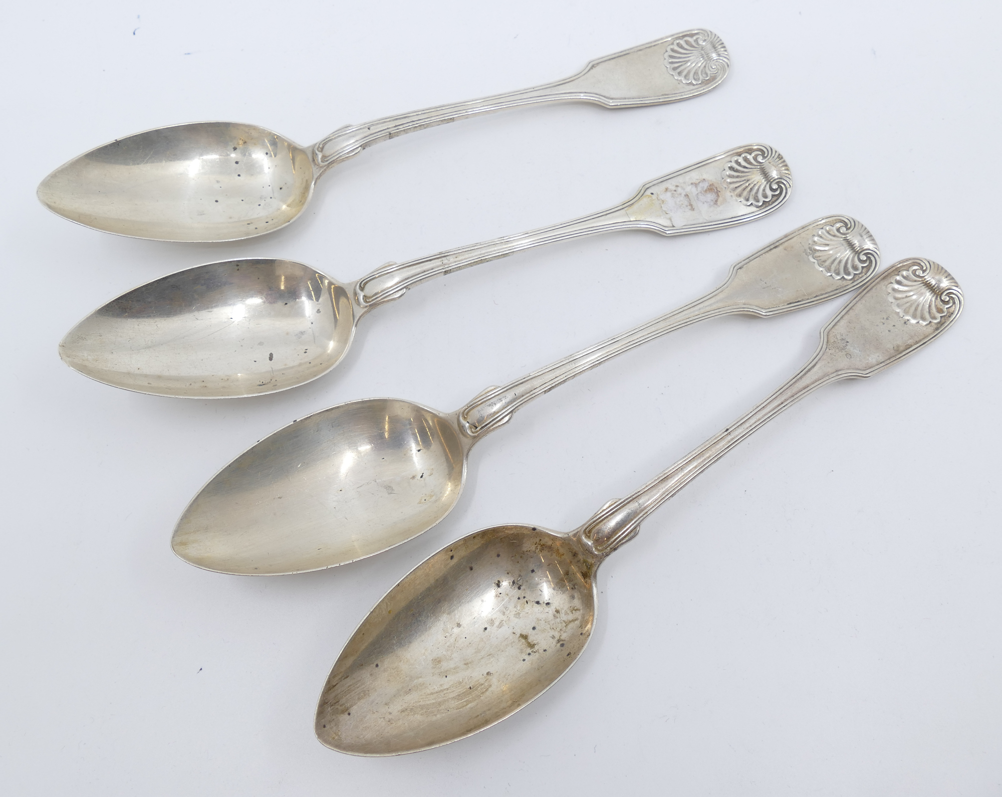 Appraisal: pc Theodore B Starr Sterling Thread Shell Serving Spoons- ''